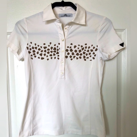 5/100 White Button Down With Copper Pattern - Picture 1 of 1